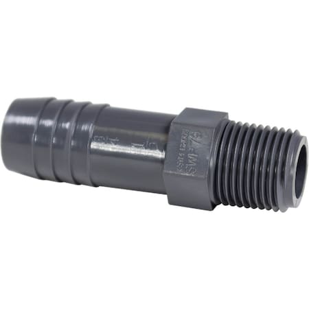 Boshart 1/2 In. MPT x 3/4 In. Insert Reducing Polypropylene Hose Adapter UPPIA-0507